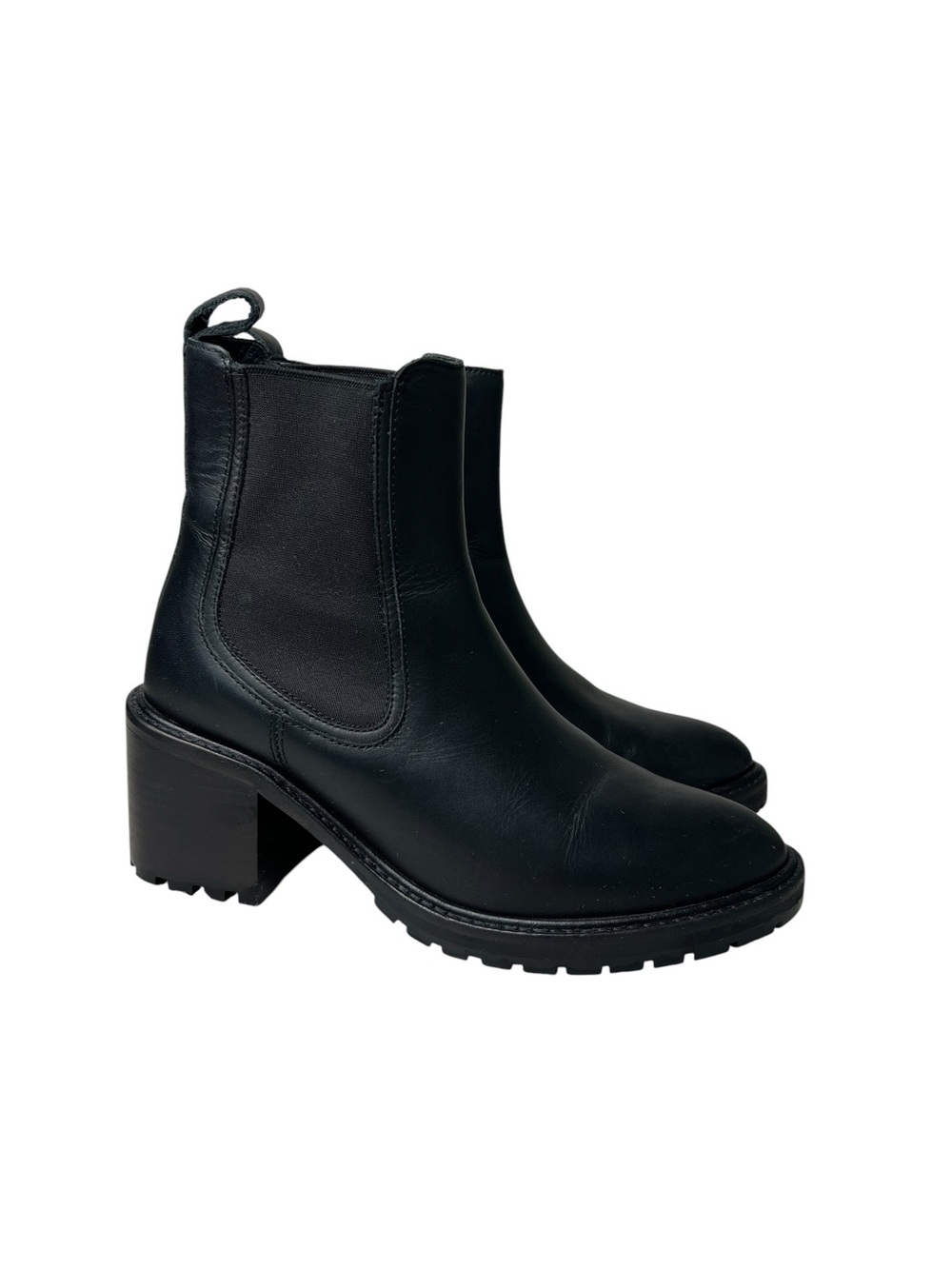 Thursday Boot Company Knockout Heeled Black Leather Chelsea Boot Size 7.5